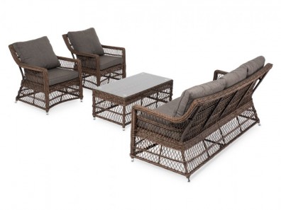 Ashley 4SIS GLS3C2T-4-SET-brown. Гранд Латте лаунж-зона Ashley 4SIS.