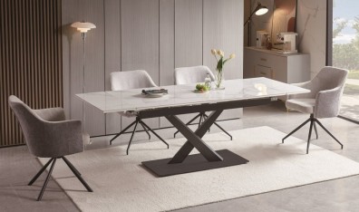 Ashley Indoor DT-8132. Юпитер стол интерьерный раздвижной обеденный из керамики Ashley Indoor.
