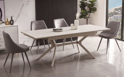 Ashley Indoor DT-8123. Меркурий стол интерьерный раздвижной обеденный из керамики Ashley Indoor.