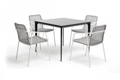 Ashley 4SIS MAL-CT4T1-5-SET-H-gray. Малага обеденная группа на 4 персоны Ashley 4SIS.
