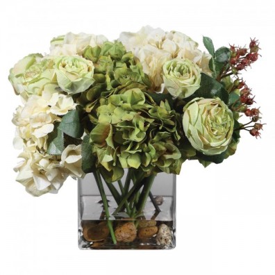 Ashley Uttermost mhid 60155. Декор CECILY HYDRANGEA BOUQUET Ashley Uttermost.