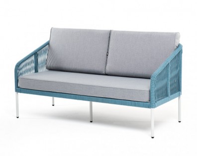 Ashley 4SIS KAN-S-2-001-RAL7035-SH-blue (H-gray). Канны диван 2-местный плетеный из роупа Ashley 4SIS.