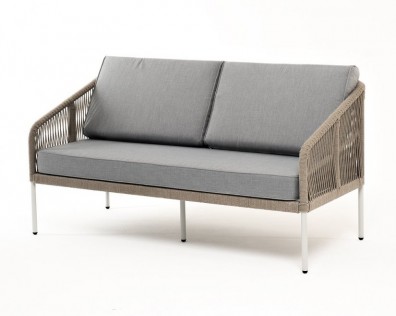 Ashley 4SIS KAN-S-2-001-RAL7035-SH-mel-grey (H-gray). Канны диван 2-местный плетеный из роупа Ashley 4SIS.
