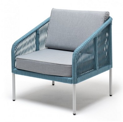 Ashley 4SIS KAN-A-001-RAL7035-SH-blue (H-gray). Канны кресло плетеное из роупа Ashley 4SIS.