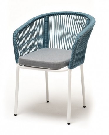 Ashley 4SIS MAR-CH-001-RAL7035-SH-blue (H-gray). Марсель стул плетеный из роупа Ashley 4SIS.