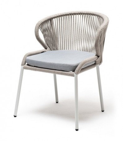 Ashley 4SIS MIL-CH-001-RAL7035-SH-mel-grey (H-gray). Милан стул плетеный из роупа Ashley 4SIS.