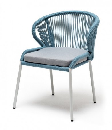 Ashley 4SIS MIL-CH-001-RAL7035-SH-blue (H-gray). Милан стул плетеный из роупа Ashley 4SIS.