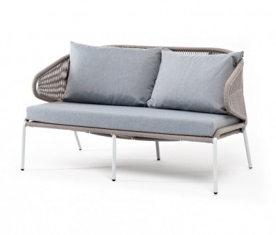 Ashley 4SIS MIL-S-2-001-RAL7035-SH-mel-grey (H-gray). Милан диван 2-местный плетеный из роупа Ashley 4SIS.