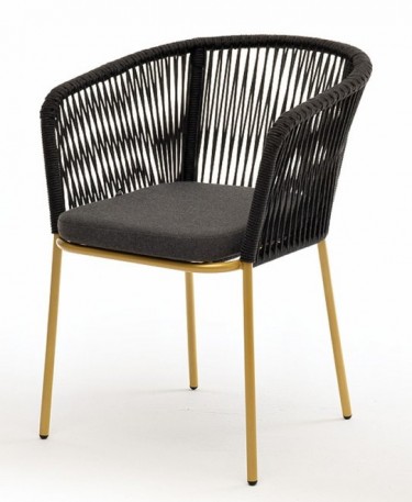 Ashley 4SIS MAR-CH-st001Gold-Gl-D-grey (gray). Марсель стул плетеный из роупа Ashley 4SIS.