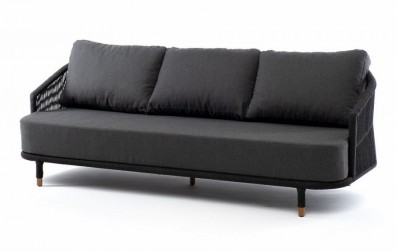 Ashley 4SIS VER-S-3-001-RAL7024-SH-D-grey (D-gray019). Верона диван 3-местный плетеный из роупа Ashley 4SIS.