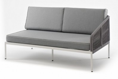 Ashley 4SIS KAN-MLS2-001-RAL7035-SH-grey (gray017). Канны левый модуль плетеный из роупа Ashley 4SIS.