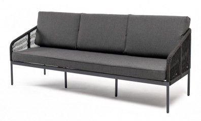Ashley 4SIS KAN-S-3-001-RAL7024-Mua-D-grey (D-gray019). Канны диван 3-местный плетеный из роупа Ashley 4SIS.