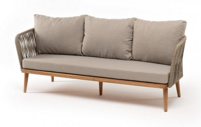 Ashley 4SIS MAL-S-3-T002-S-G-brown (beige052). Мальорка диван 3-местный плетеный из роупа Ashley 4SIS.