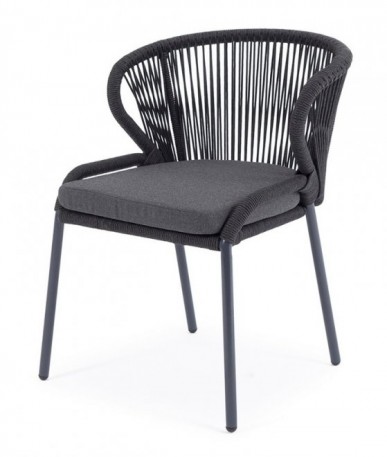 Ashley 4SIS MIL-CH-001-RAL7024-Mua-D-grey (D-gray027). Милан стул плетеный из роупа Ashley 4SIS.