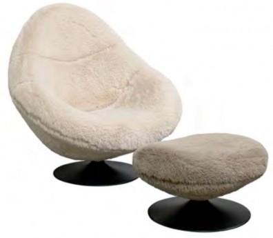 Ashley Sandra Cooper mhid CH326. Кресло + оттоманка EGG Ashley Sandra Cooper.
