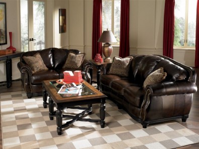 Ashley Kinsey Dark Brown 20603-35-38. Комплект мягкой мебели Ashley Kinsey Dark Brown.