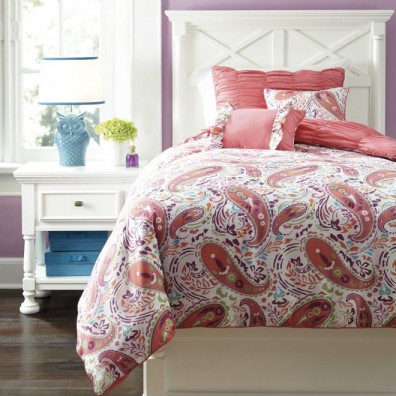 Ashley Crinkle Pleat Pink Q354001T. Постельное белье Twin Size Ashley Crinkle Pleat Pink.