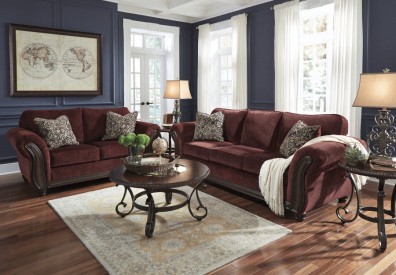 Ashley Chesterbrook Burgundy 88102-35-38. Комплект мягкой мебели Ashley Chesterbrook Burgundy.