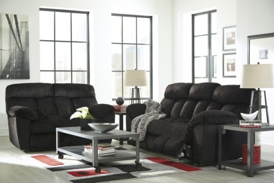 Ashley Saul Black 22301-87-86. Комплект диванов с реклайнером Ashley Saul Black.