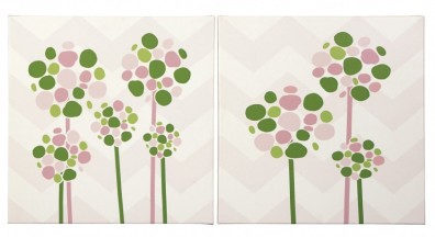 Ashley Berry Pink White Green A8000166. Картина Ashley Berry Pink White Green.