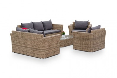 Ashley Соломенная KDS3S2CT-5-SET. Капучино Дабл лаунж-зона Ashley Соломенная.