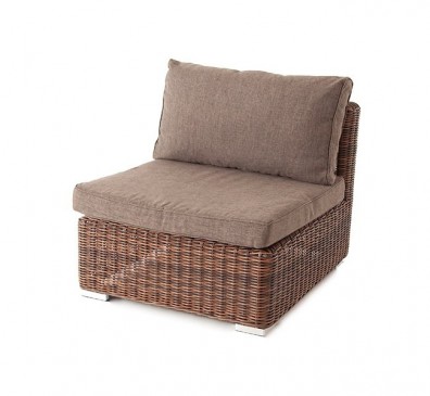 Ashley 4SIS YH-C1032W-brown. Лунго модуль диванный прямой с подушками Ashley 4SIS.