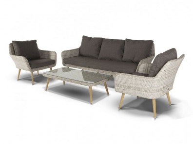 Ashley 4SIS PS3C2T-4-SET-beige. Прованс лаунж-зона плетеная Ashley 4SIS.