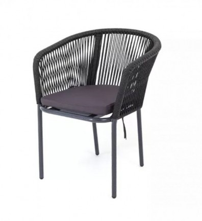 Ashley Indoor MAR-CH-001-RAL7024-SH-D-grey (D-gray). Марсель стул плетеный из роупа Ashley Indoor.