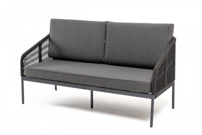 Ashley 4SIS KAN-S-2-001-RAL7024-SH-D-grey (D-gray019). Канны диван 2-местный плетеный из роупа Ashley 4SIS.