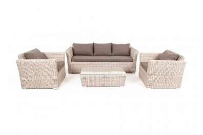 Ashley 4SIS KS3C2T-4-SET-beige. Капучино лаунж-зона Ashley 4SIS.