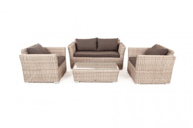 Ashley 4SIS KSS2C2T-4-SET-beige. Капучино Сингл лаунж-зона Ashley 4SIS.