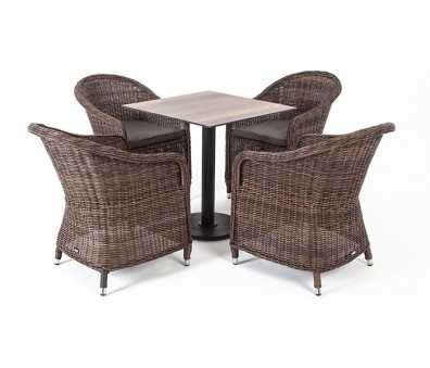 Ashley 4SIS KCR4T1-5-SET-brown. Каффе обеденная группа на 4 персоны Ashley 4SIS.