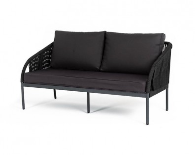 Ashley 4SIS KAN-S-2-001-RAL7024-Mat-D-grey. Канны диван 2-местный плетеный из роупа Ashley 4SIS.
