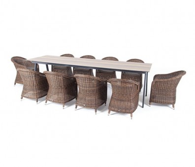 Ashley 4SIS RSR10T1-11-SET-brown. Рио обеденная группа на 10 персон Ashley 4SIS.