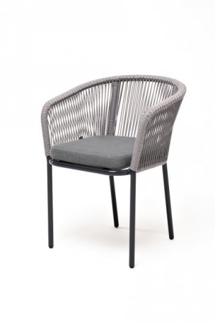 Ashley 4SIS MAR-CH-001-RAL7024-H-grey (H-gray). Марсель стул плетеный из роупа Ashley 4SIS.