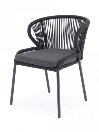 Ashley 4SIS MIL-CH-001-RAL7024-SH-D-grey (D-gray019). Милан стул плетеный из роупа Ashley 4SIS.