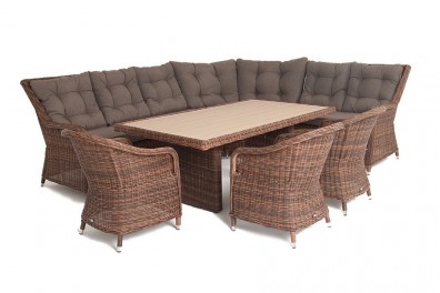 Ashley 4SIS BS6CT-5-SET-brown. Бергамо обеденная группа угловая Ashley 4SIS.