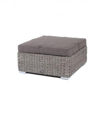 Ashley 4SIS YH-S4019W-1-TW-graphite. Лунго плетеная оттоманка с подушкой Ashley 4SIS.