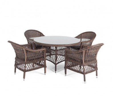 Ashley 4SIS DOLC4T-5-SET-brown. Дольче обеденная группа Ashley 4SIS.
