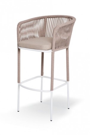 Ashley 4SIS MAR-BCH-st001-W-Mua-beige (beige). Марсель стул барный плетеный из роупа Ashley 4SIS.