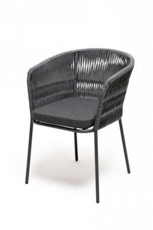 Ashley Indoor BORE-CH-st001-RAL7022-Mua-grey (gray). Бордо стул плетеный из роупа Ashley Indoor.