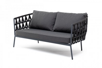 Ashley Indoor DIE-S-2-001-RAL7024-D-grey (D-gray019). Диего диван 2-местный плетеный из роупа Ashley Indoor.