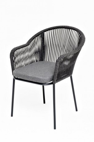 Ashley 4SIS LIO-CH-st001-RAL7024-SH-D-grey (gray). Лион стул плетеный из роупа Ashley 4SIS.