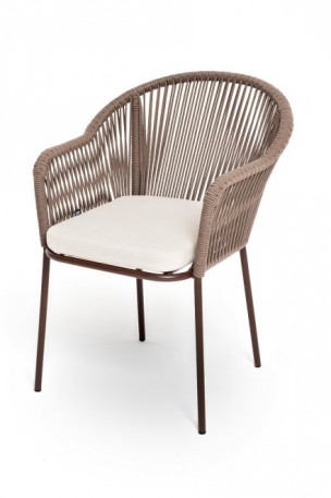 Ashley Indoor LIO-CH-st001-RAL8016-Mua-brown (beige). Лион стул плетеный из роупа Ashley Indoor.