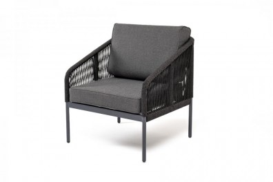 Ashley 4SIS KAN-A-001-RAL7024-SH-D-grey (D-gray019). Канны кресло плетеное из роупа Ashley 4SIS.