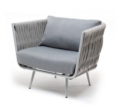 Ashley Indoor MON-A-001-RAL7035-SH-H-grey (H-gray). Монако кресло плетеное из роупа Ashley Indoor.