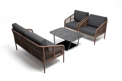 Ashley 4SIS KANS2C2TJ-4-SET-PILGR. Канны лаунж-зона 4-местная из роупа Ashley 4SIS.