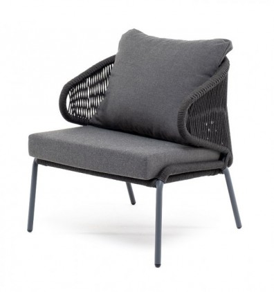 Ashley Indoor MIL-A-001-RAL7024-D-grey (D-gray019). Милан кресло плетеное из роупа Ashley Indoor.