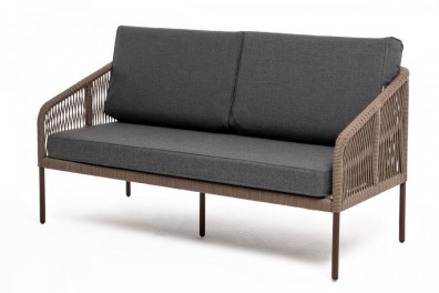 Ashley 4SIS KAN-S-2-001-RAL8016-brown (D-gray). Канны диван 2-местный плетеный из роупа Ashley 4SIS.