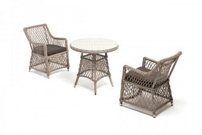 Ashley 4SIS ECL2T1-3-SET-beige. Эспрессо-80 L обеденная группа плетеная Ashley 4SIS.
